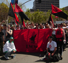 Wobblies at civic centerA